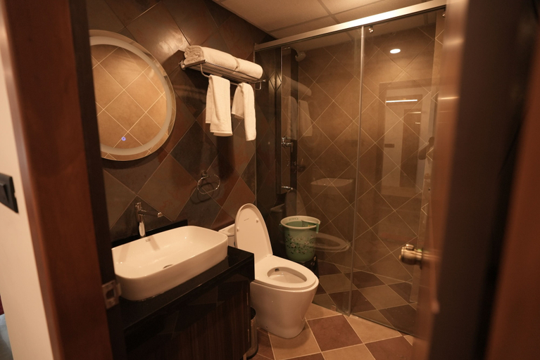 Bathroom 2, Anasvara Hotels, Mysore