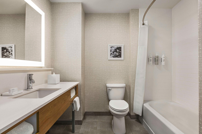 Bathroom 5, Hampton Inn & Suites San Mateo-San Francisco Airport, San Mateo