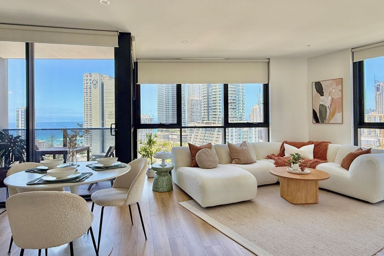 Living area 3, Coastal Luxe Apartment with Ocean & River Views, Gold Coast