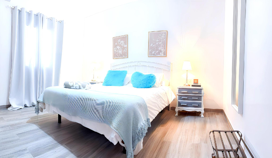 Bedroom 3, Villa Descansa with private pool, sea view, Sat-tv  free Wifi, Las Palmas