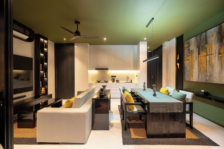 Living area 4, Sunset Lagoon Rice Field Villa, Gianyar