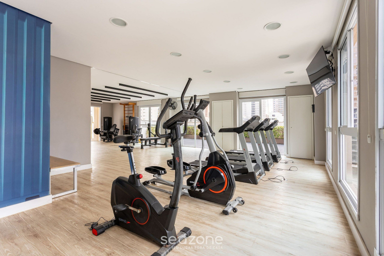 Fitness facility, Studio With Balcony 500m From the Metro - Mop0103, São Paulo