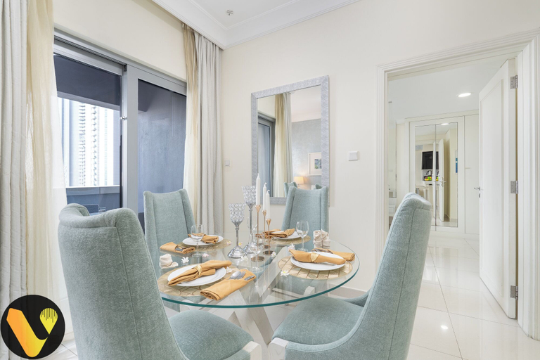 In-room dining 3, Vogue Stylish Apt Near Dubai Mall & Burj, Dubai
