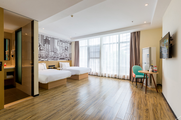 Bedroom 2, City Comfort Inn Wuhan Guanshan Avenue Poly Plaza, Wuhan