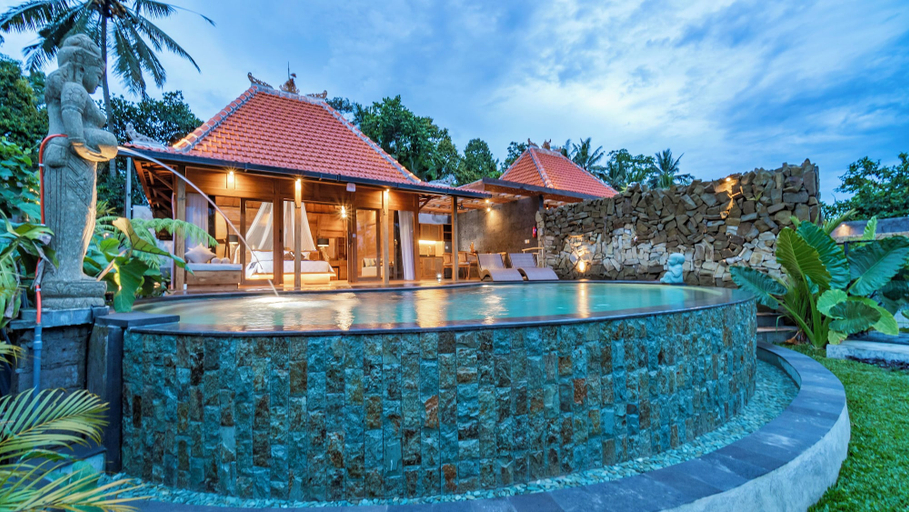 Pool waterfall, Aix di Sawah Ubud, Gianyar
