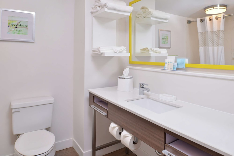 Bathroom 3, Hampton Inn Greensboro-East, Guilford