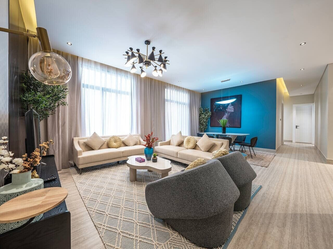 Living area 5, Mabaat-Executive 3BR-Hittin 612, Riyadh