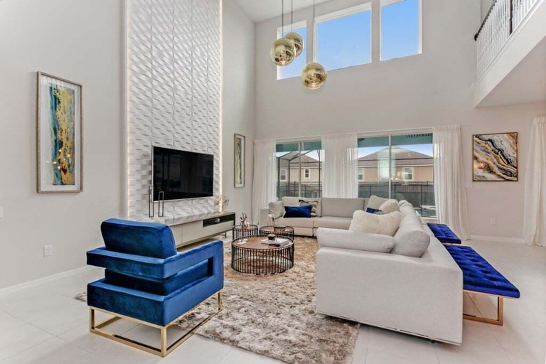 Living area 5, Luxury High Ceilings Pool, Spa Beautiful Home! 6 Bedroom Villa, Osceola