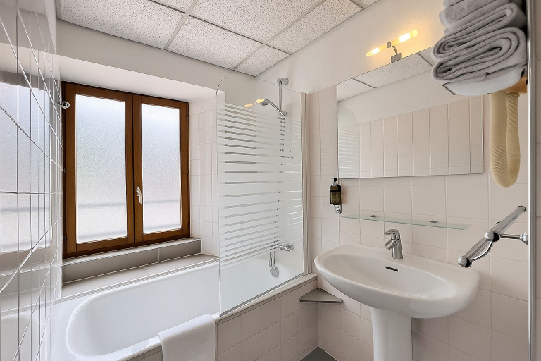 Bathroom 3, Logis Hôtel de Genève, Haute-Savoie