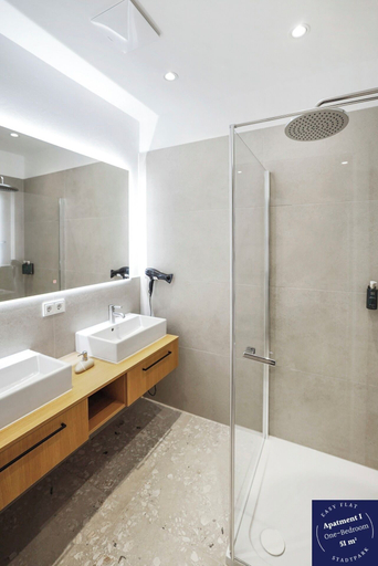 Bathroom 2, easy-flat Stadtpark - Premium AC Apartments, Wien