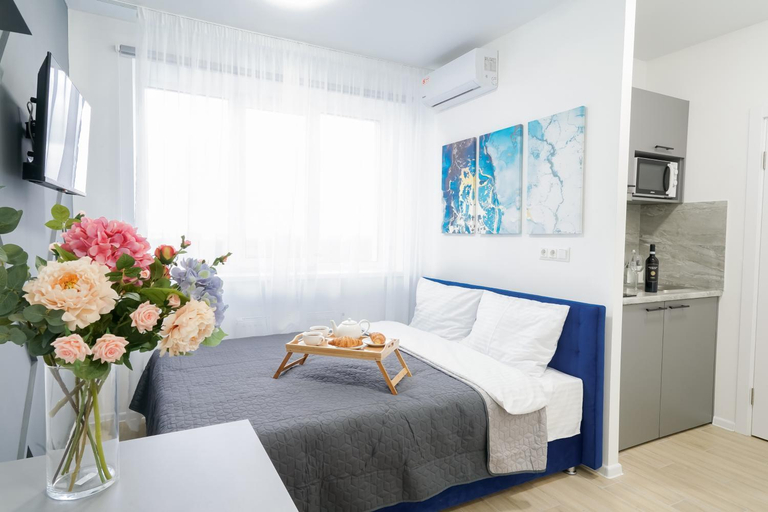 Bedroom 2, Апартаменти MYFREEDOM поруч із метро Бориспільська, Darnyts'kyi