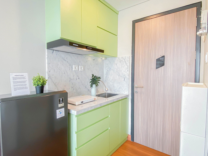 Private kitchen 5, Warm Minimalist Studio Apartment Monroe Tower, Cikarang