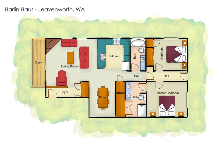 Room 4, Harlin Haus at Cascade Crest Condos, Chelan