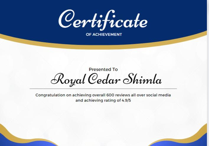 Food & Drinks, ROYAL CEDAR B&B SHIMLA, Shimla