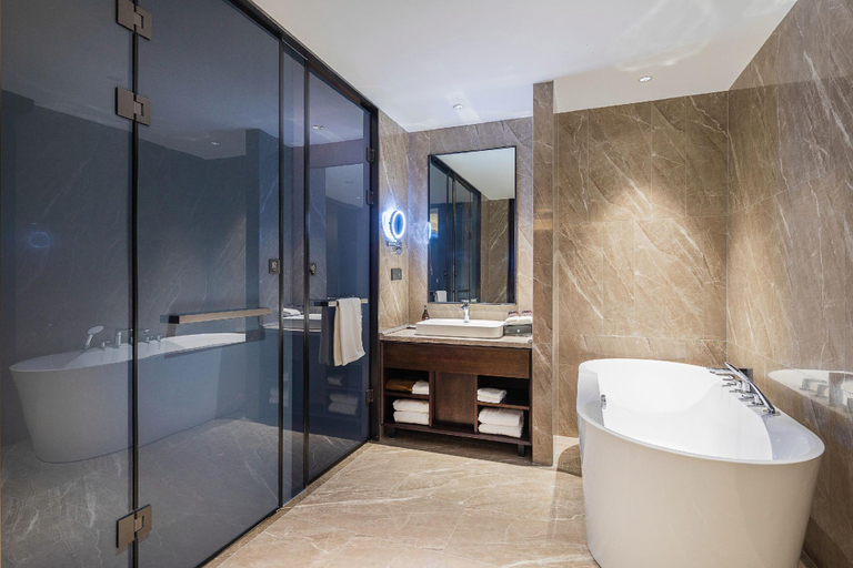 Bathroom 3, Rezen Dong Hotel Fangxian County Peninsula Bay, Shiyan