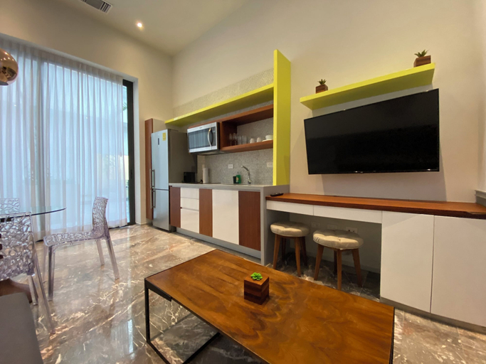 Private kitchen 5, Joy Apt with rooftop and panoramic views, Cozumel