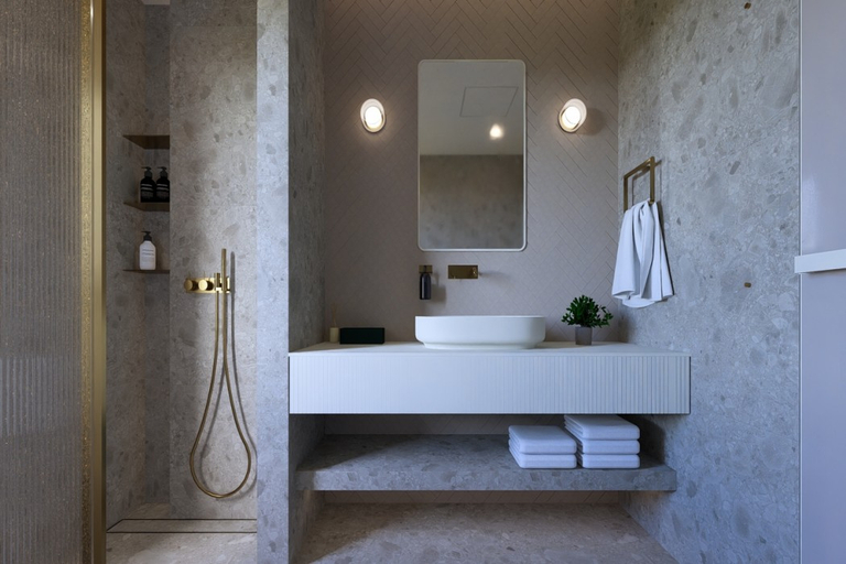 Bathroom 3, Alianthos Estate Resort, Crete