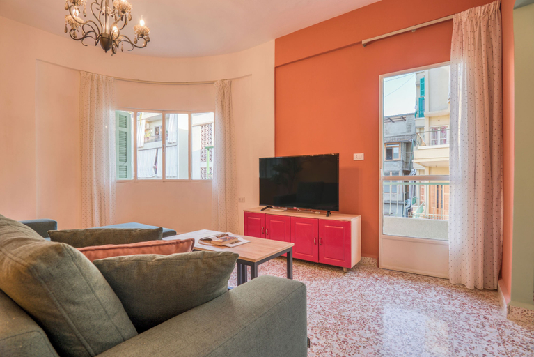 Living room 2, Muse 2-BR Apt in Mar Mikhael, Beirut