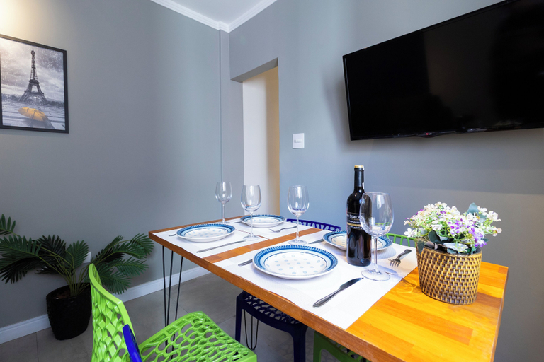 Dining room 3, Moderno no Gonzaga a 400m da praia c AC, Santos