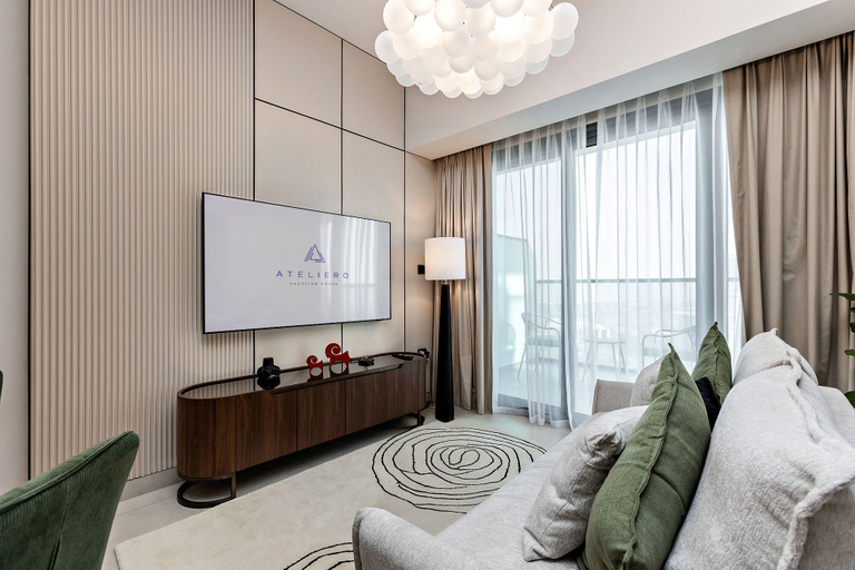Living room 2, Stylish 1BR Apartment at Golf Gate, Dubai