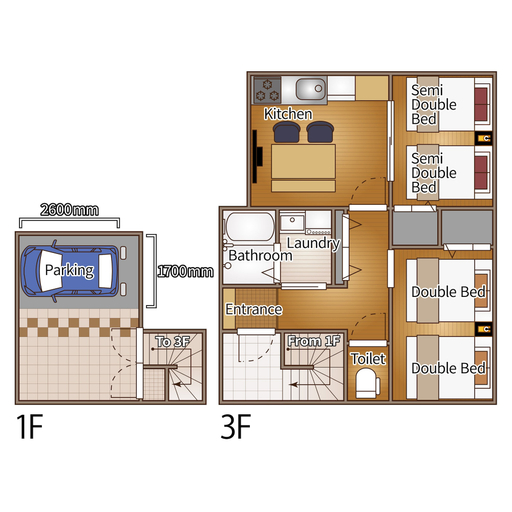 Room 2, Maison Raffine, Osaka