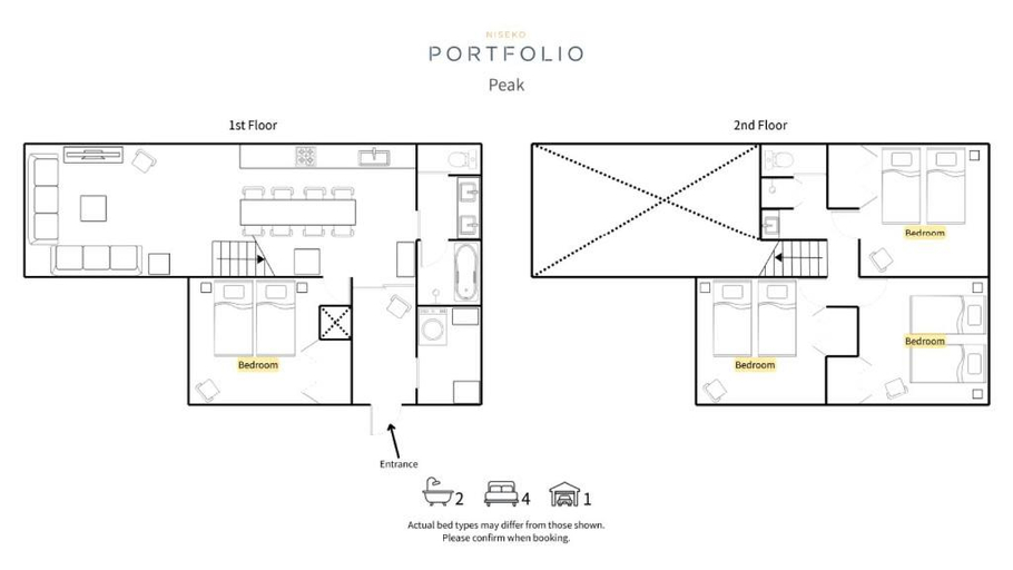Floor plans, Peak, Kutchan