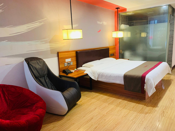 Bedroom 2, Thank Inn Plus Hotel Zhuhai Doumen District Jing'an Bridge, Zhuhai