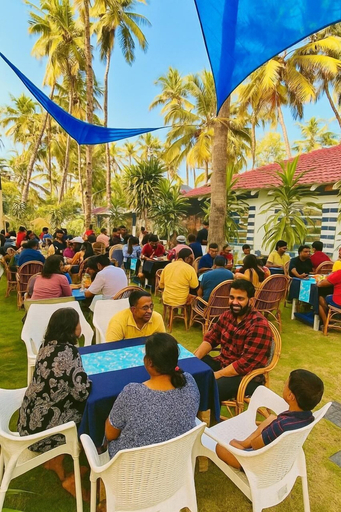 Breakfast area, Garden Aroma Palolem Beach, South Goa