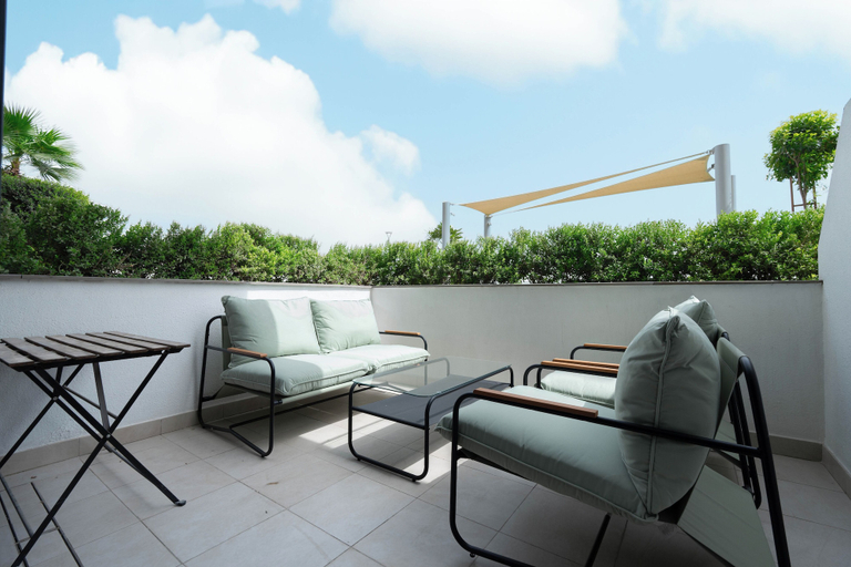 Balcony view, Modern Studio in Azizi Riviera 46, Dubai