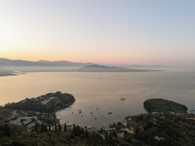 Aerial view 3, Nous Corfu Villa, Ionian Islands