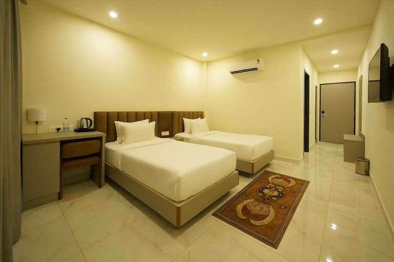 Bedroom 2, Veerdency Luxury Resort - 3 Km to Banglore Airport Hotel, Bangalore Rural
