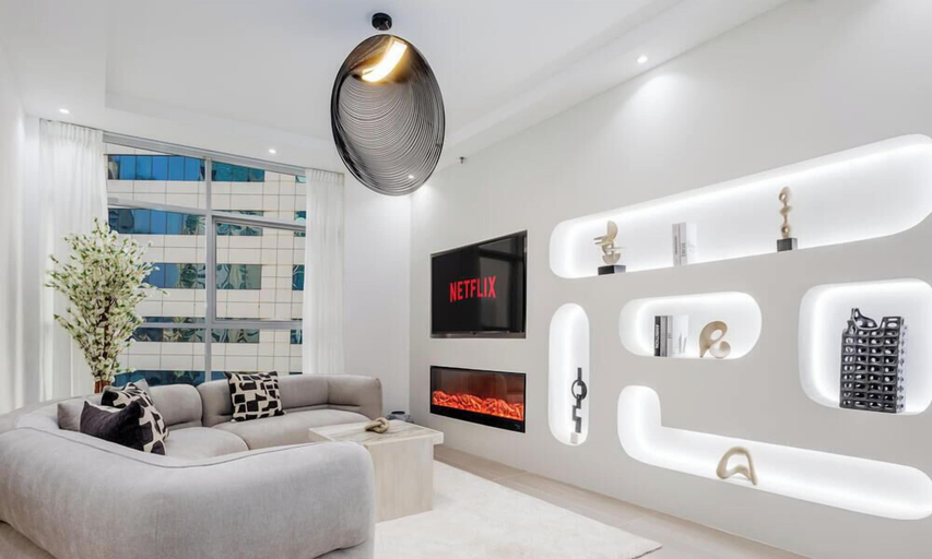 Living area 4, LUX The Sky Dubai Eye View Suite, Dubai