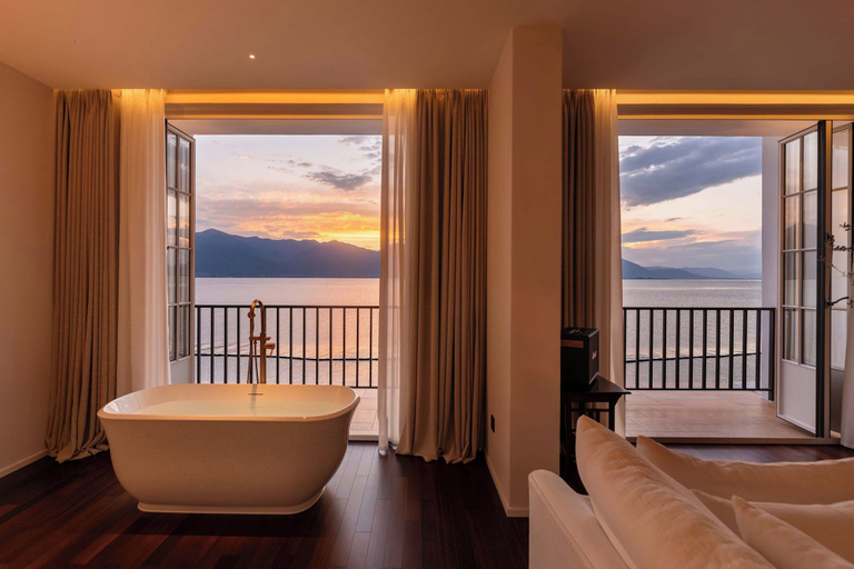 View from room 2, Dali Mountain and Lake View Hotel, Dali Bai