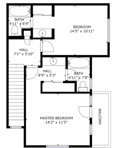 Floor plan 3, Settlers 2 Bedroom Condo by RedAwning, Summit