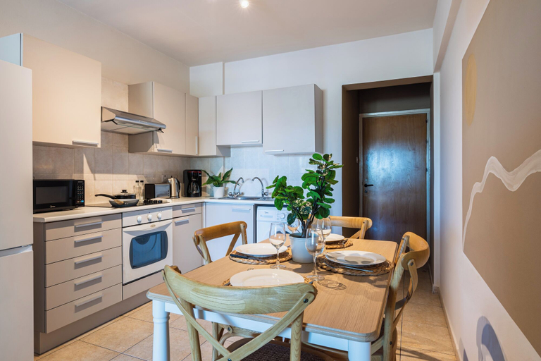 In-room dining 2, Calina - 3-BR Apt & Pool in Mackenzie, Larnaca