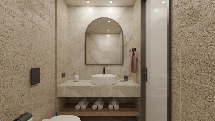 Bathroom 3, Platanos Rooms, Crete