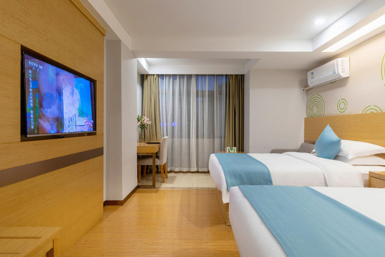 Bedroom 2, GreenTree Inn Haikou Chengmai Software Park, Hainan