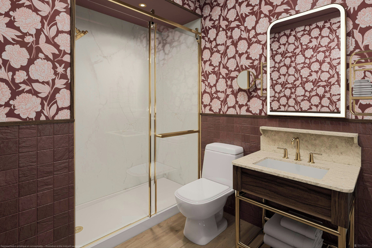 Bathroom 5, The Queen’s Cue, Stratford, A Tribute Portfolio Hotel, Perth