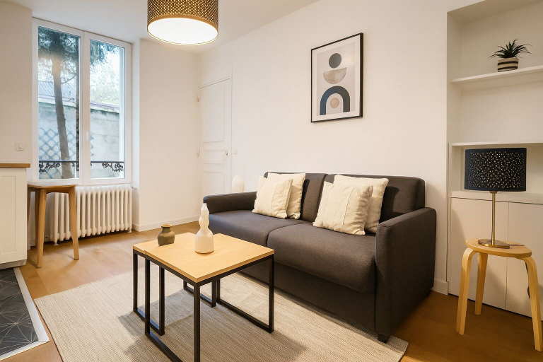Living area 2, Charmant 1 Chambre à Grenelle, Paris
