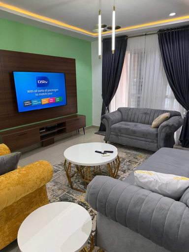 Living area 4, Trinity Shortlet Apartment, AbujaMun
