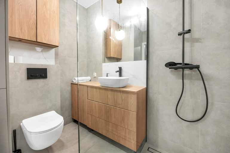 Bathroom 2, Lumina bright apart with parking, Łódź