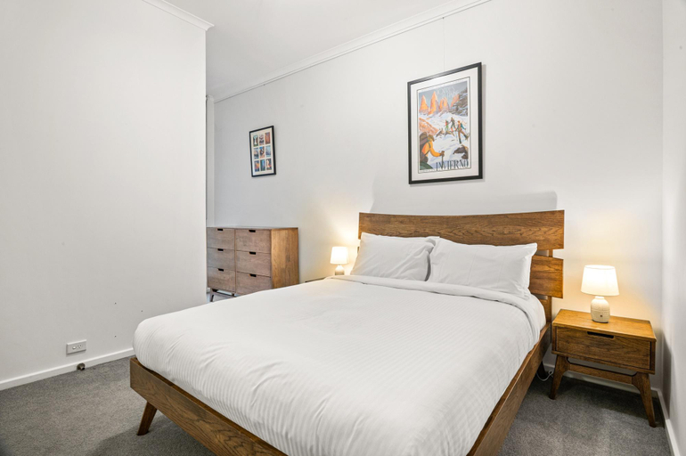 Bedroom 4, Peaceful 2-Bed Apartment with Gym & Pool, Melbourne