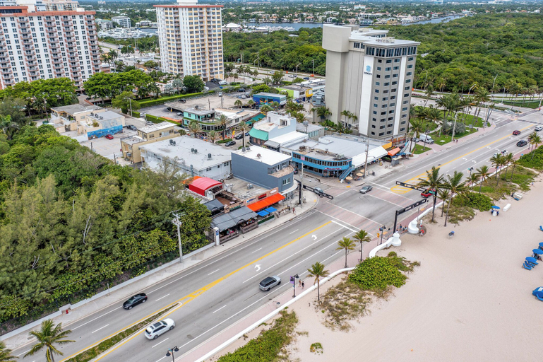 Aerial view, BeachSide 9th Residences, Broward