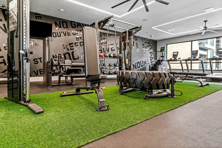Fitness facility 4, Landing Furnished Apartments - Plano, Collin
