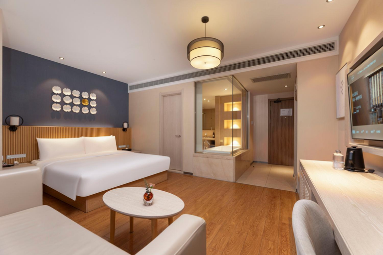 Bedroom 2, Crystal Orange Hotel Hangzhou Binjiang Xingguang Avenue, Hangzhou