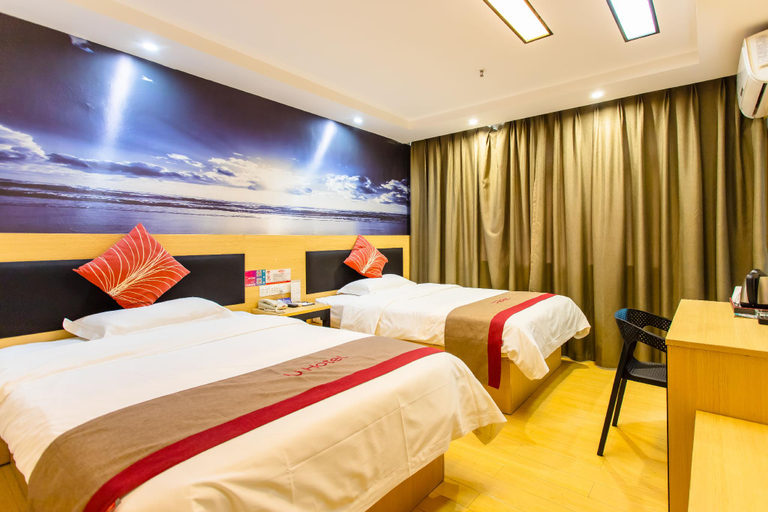 Bedroom 2, Thank Inn Plus Hotel Chongqing Wanzhou District Pedestrian Street, Chongqing
