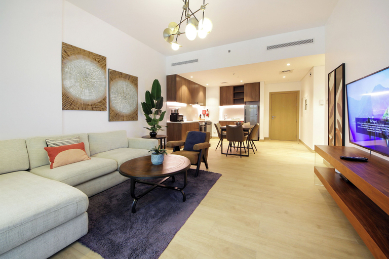 Living area 4, 1BR with Beach Access La cote La mer