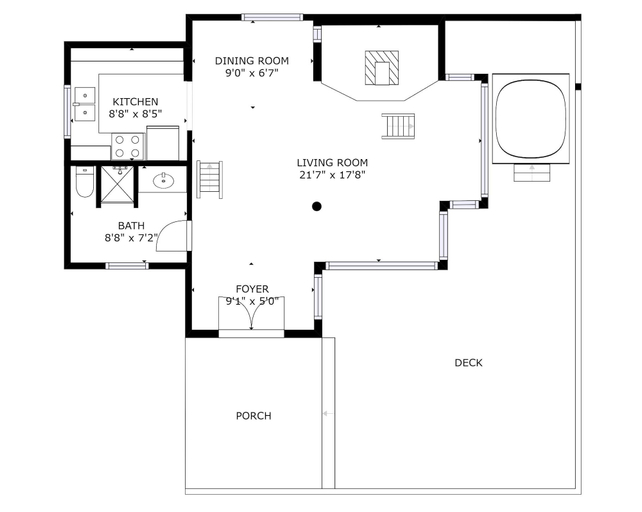 Floor plan 2, Doc Roy's Legacy On Fish Lake Home by NW Comfy Cabins by RedAwning, Chelan