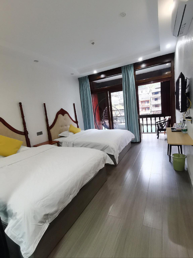 Bedroom 2, Fenghuang Ancient Town Villa, Xiangxi Tujia and Miao
