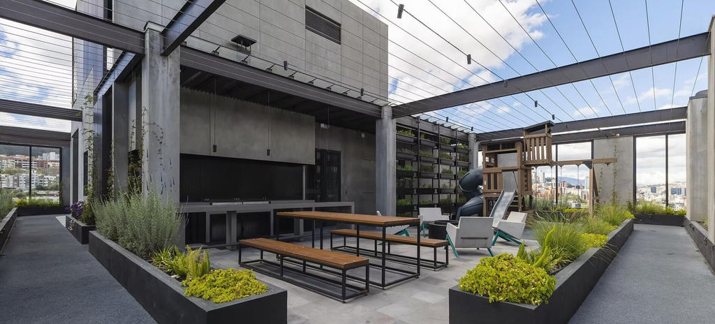 Rooftop terrace, Seis Residences, Quito